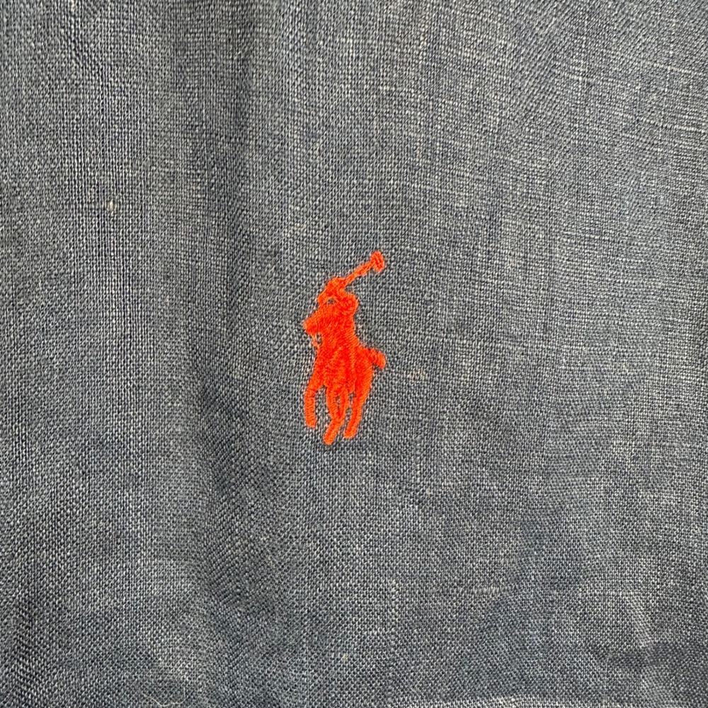 Polo Ralph Lauren Classic Fit Linen Short Sleeve Button Down Shirt NWT Navy XL - Picture 4 of 8